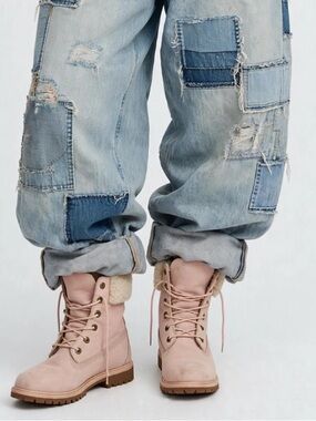 Pink Timberland boots